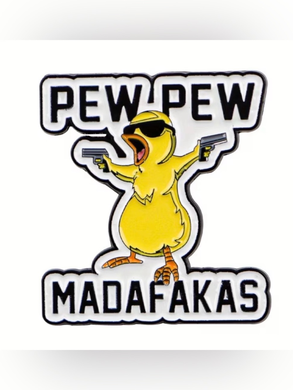 Pew Pew Madafakas Yellow Chick Enamel Pin NEW
